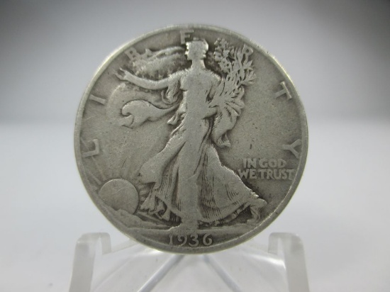 a-10 1936-D Walking Liberty Silver Half Dollar