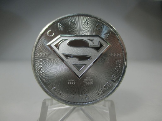 t-41 2016 Canada $5 SUPERMAN 1oz .999 Silver