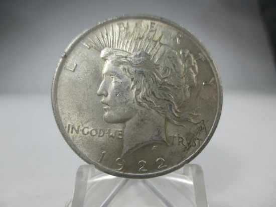 t-50 AU 1922-P Peace Silver Dollar