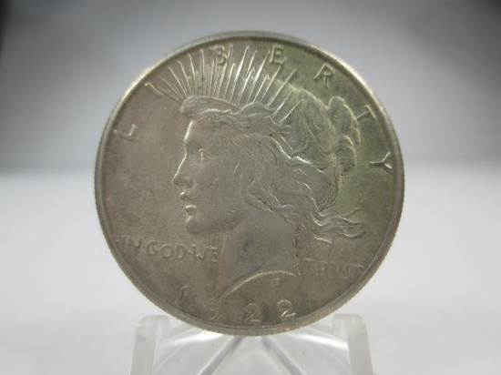 a-9 AU+ 1922-S Peace Silver Dollar