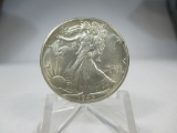 k-18 UNC 1945-P Walking Liberty Silver Half Dollar