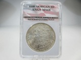 t-4 1888-P Gem BU Morgan Silver Dollar. Full mint luster and great eye appeal