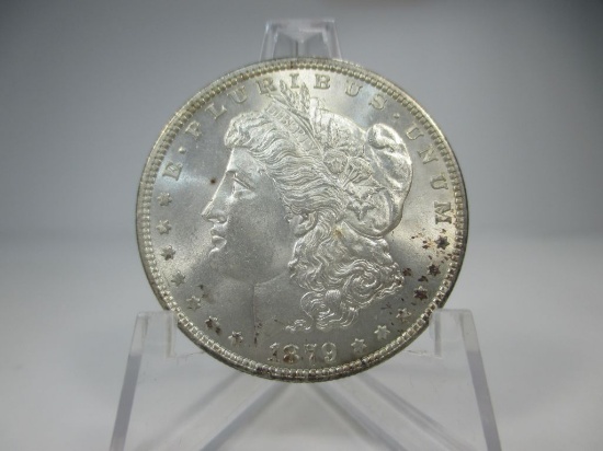 t-18 Gem BU 1979 Morgan Silver Dollar. Full mint luster on a very well struck coin