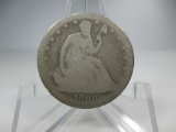 t-131 1869-S Seated Liberty Silver Half Dollar. Better Date
