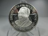 t-138 RARE 1973 Sovereign Nation of the Apache 1oz .999 Silver Round