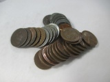 h-151 Partial Roll of Indian Head, Steel Cents and Lincoln Cents