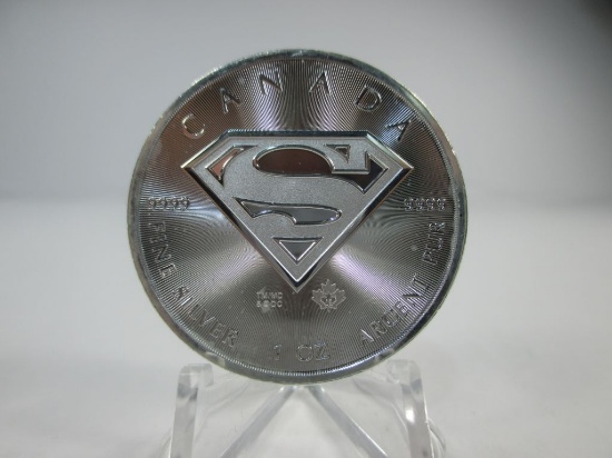 tj-8 2016 Canada $5 SUPERMAN 1oz .9999 Silver Round