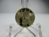 t-117 1/10th oz .999 Silver 24kt Gold Plate Statue of Liberty Round