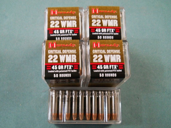 s-26 250 Rounds Hornady Critical Defense 22 WMR 45gr FTX