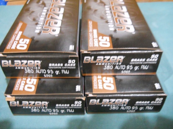 s-35 200 Rounds CCI Blazer Brass 380 Auto 95gr FMJ