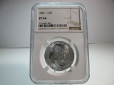 t-106 NGC Graded PF-66 1961 Franklin Silver Half Dollar