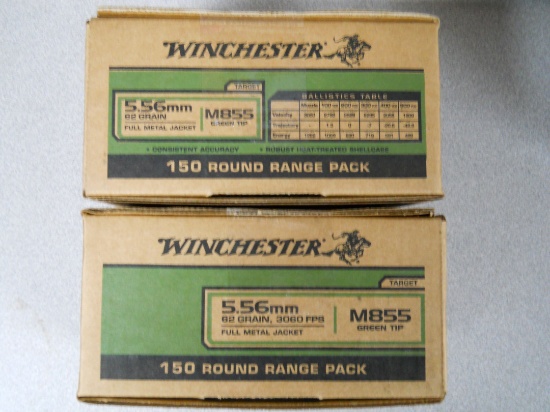 s-2 300 Rounds Winchester M855 5.56mm 62gr. FMJ