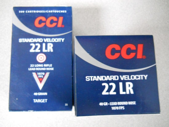 s-21 1,000 Rounds CCI 22LR Standard Velocity 40gr.