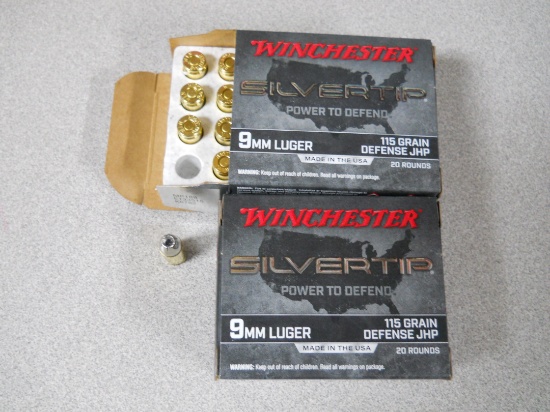 s-23 40 Rounds Winchester 9mm 115gr. Silvertip H.P.