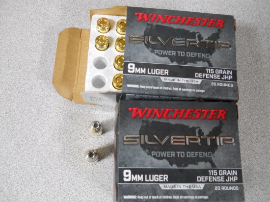 s-24 40 Rounds Winchester 9mm 115gr. Silvertip H.P.