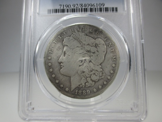 t-34 PCGS Graded Genuine Cleaning VG Details 1889 Carson City Morgan Silver Dollar