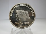 t-112 Operation Desert Storm Commemorative 1 Ounce .999 Silver Round