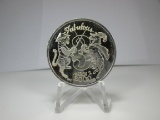 t-67 Mardi Gras Mobile Mystic Stripers Society 1 .999 Ounce Silver Round