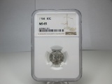 t-79 NGC Graded MS65 1944 Mercury Silver Dime