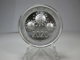 t-90 2020 COVID-19 2 Ounce .999 Silver Round