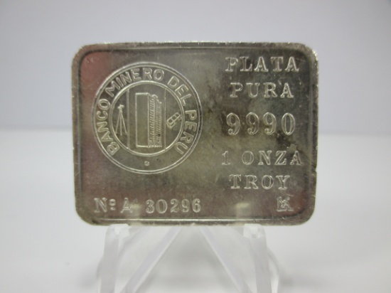 m-10 Vintage Plata Pura 1 Ounce .999 Silver Bar