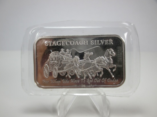 m-15 Sealed Stage Coach 1 Ounce .999 Silver Bar