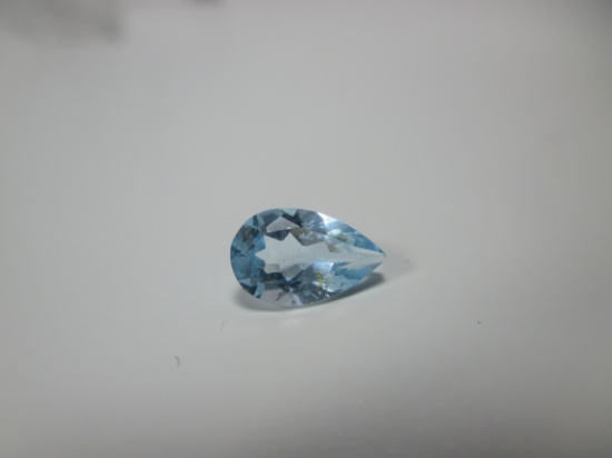 t-3 7mm x 5mm Aquamarine Pear Cut Gemstone 100% Natural IGA Tested
