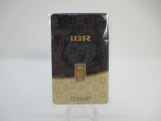 t-30 IGR Carded 1 Gram .999 Gold Bar