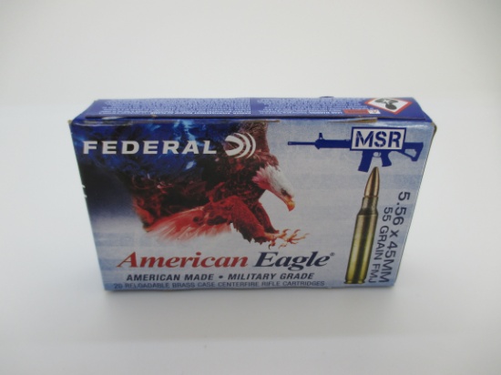 j-45 20 Rounds Federal 5.56 55gr FMJ