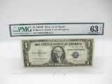 t-114 PMG Graded 63 CU $1 1935-E Silver Certificate