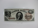 t-143 1880 $1 Brown Seal Legal Tender Note XF/AU Condition