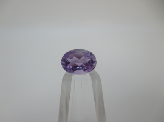 t-28 1.26 Karat Oval Cut Amethyst Gemstone GIA Certified