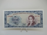 t-106 1960's Central Bank of Chile 100 Escudos Note