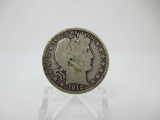 t-127 1912 Barber Silver Half Dollar