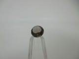 t-6 1.86 Karat Round Cut Smokey Quartz Gemstone GIA Certified