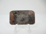 t-88 Vintage International Trade Unit 1 Ounce .999 Silver Bar