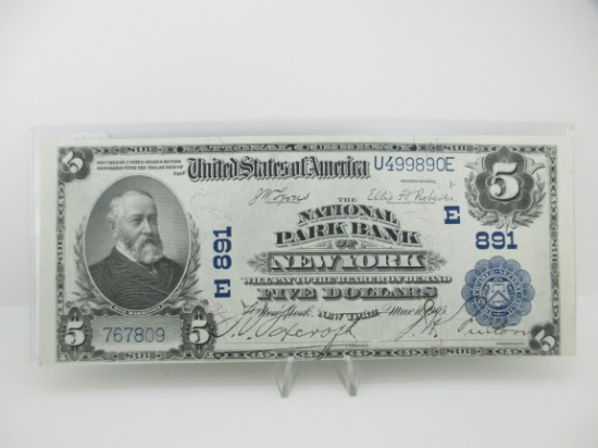 t-10 AU-55 1902 National Park Bank of New York $5 Note