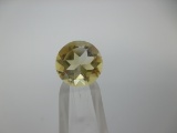 t-164 3.27 Karat Round Cut Lemon Topaz Gemstone GIA Certified