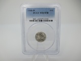 t-178 PCGS Graded MS65 Full Bands 1941-D Mercury Silver Dime