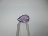 t-28 1.75 Karat Pear Cut Amethyst Gemstone GIA Certified