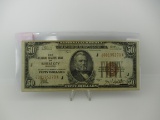 t-49 1929 Kansas Missouri Federal Reserve Bank $50 brown seal Note