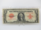 t-84 1923 Large $1 red seal note