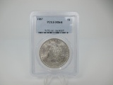 t-89 PCGS Graded MS64 1887 Morgan Silver Dollar