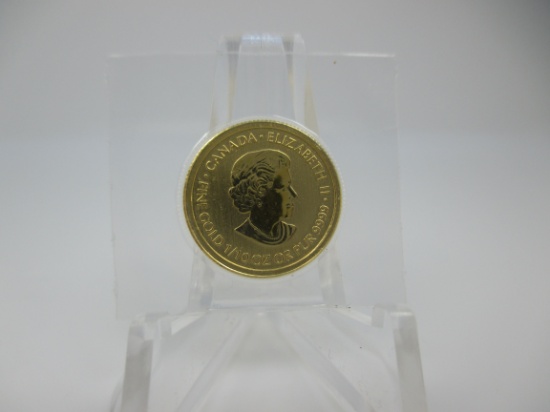 t-41 2015 Canada $5 1/10 Ounce .9999 Gold Round