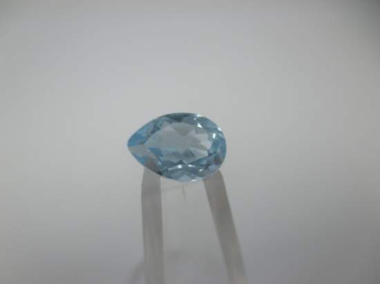 t-43 2.65 Carat Pear Cut Aquamarine Gemstone GIA Certified