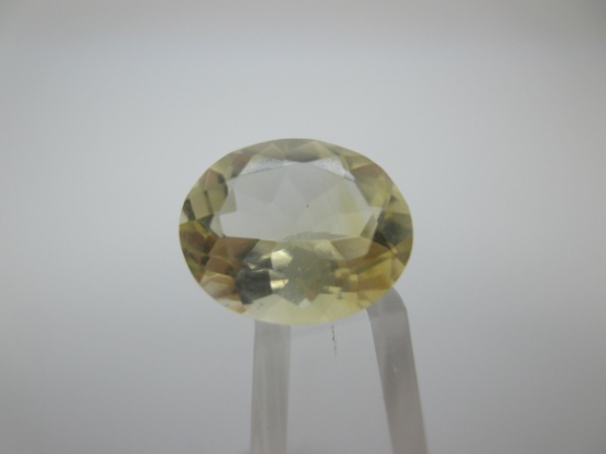 t-6 4.28 Carat Oval Cut Lemon Topaz Gemstone GIA Certified