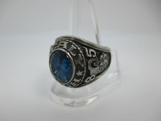 t-7 Healy High '85 Sterling Silver Class Ring