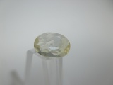 t-124 .89 Carat Oval Cut White Topaz Gemstone GIA Certified