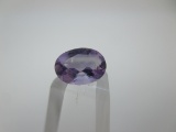 t-156 .74 Carat Oval Cut Amethyst Gemstone GIA Certified