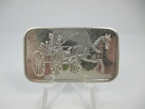 t-170 Vintage Stage Coach SilverTowne 1 Ounce .999 Silver Art Bar